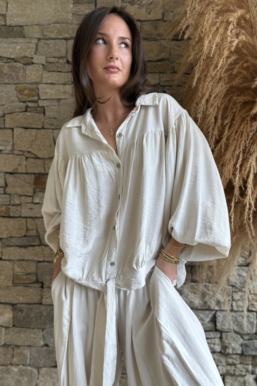 Basso Tie Smock Blouse Calico -